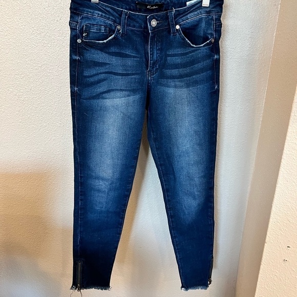 𝅺KANCAN skinny jeans zippers stretch womens size 7/27 - Picture 1 of 6